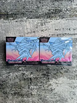 Pokemon TCG: Chaos Rising Pokemon Center (PC) Elite Trainer Box (ETB) X2 - Image 1