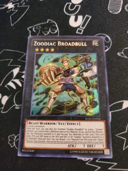 Yugioh - Zoodiac Broadbull RATE-EN051 NM Unlimited Secret Rare - Image 1