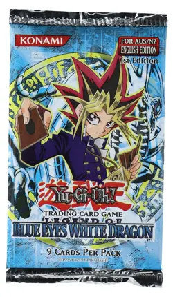 Lot of (5) Yu-Gi-Oh Blue Eyes White Dragon 1st Edition AUS/NZ Foil Packs - Image 2