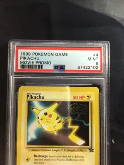 Pokemon Cards: Wizards Black Star Promo: Pikachu 4 PSA 9 - Image 3