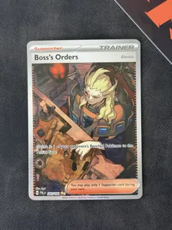 Boss's Orders 265/193 Paldea Evolved Pokemon Card Full Art Trainer Ultra Rare NM - Image 1