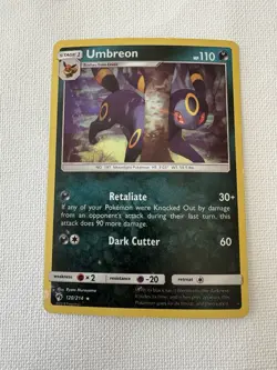 Umbreon - 120/214 - Pokemon Lost Thunder Sun & Moon Cosmos Holo Rare Card NM - Image 1