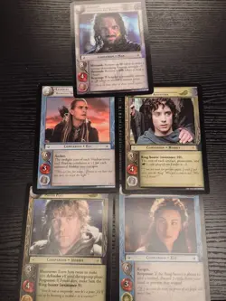Decipher Lord of the Rings TCG Oversize Card Lot of 5 LP-MP - Image 1