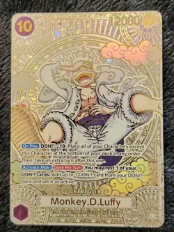 Monkey. D. Luffy SEC-SP OP05-119 Gold A Fist of Divine Speed One Piece Card - Image 1