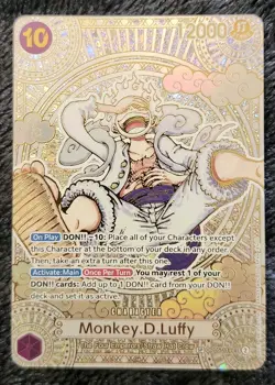 Monkey. D. Luffy SEC-SP OP05-119 Gold A Fist of Divine Speed One Piece Card - Image 3