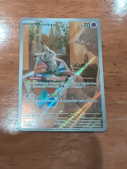 Mimikyu Holo Rare Pokemon Card Safeguard Ghost Eyes Attack 075 - Image 1