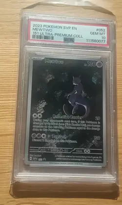 Mewtwo SVP 052 151 UPC Promo Card Holo PSA 10 Pokemon TCG Black Star Promo - Image 1