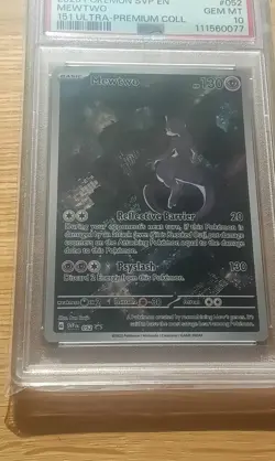 Mewtwo SVP 052 151 UPC Promo Card Holo PSA 10 Pokemon TCG Black Star Promo - Image 2