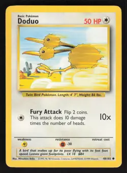 Pokemon Base Set #048/102 Doduo Card TCCCX - Image 1