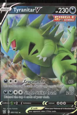 Pokemon TCG SWSH: Sword & Shield Promo Cards #SWSH109 Tyranitar V NM - Image 1
