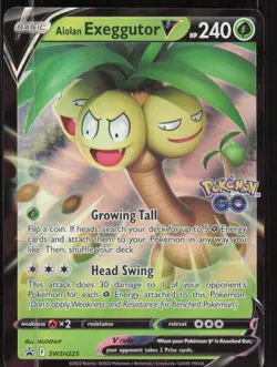 Pokemon TCG SWSH: Sword & Shield Promo Cards #SWSH225 Alolan Exeggutor V LP - Image 1