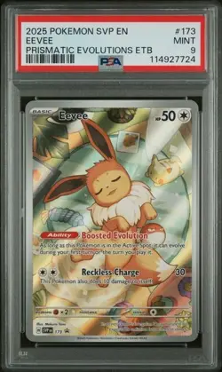 Eevee 173 SV/P Black Star Promo Prismatic Evolutions ETB 2025 Pokemon Card PSA 9 - Image 1