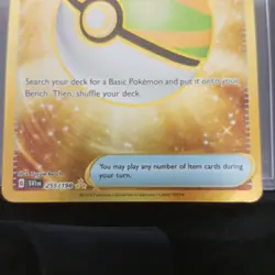 Pokemon TCG Nest Ball Scarlet Violet Base Set Holo Gold Rare Card 255/198 - Image 4