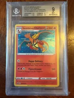 2020 POKEMON SWSH Black Star Promo "Special Delivery Charizard" Holo BGS MINT 9 - Image 1