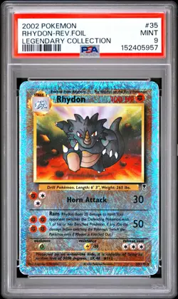 Rhydon Reverse Holo 35/110 Legendary Collection Pokemon English PSA 9 Mint - Image 1