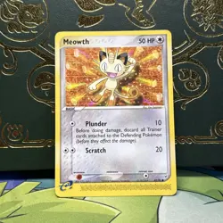 Pokemon Meowth Common Team Magma vs Team Aqua 42/95 NM - Image 1