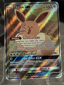 2019 Pokemon Sun and Moon Eevee GX Black Star Promo SM233 Q RAIS Full Art SSP - Image 1