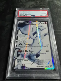 RESHIRAM 2011 Pokemon #113/114 PSA 8 NM-MINT Black & White FULL ART! Graded! - Image 5