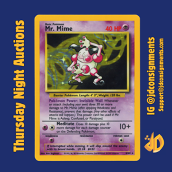 1999 POKEMON JUNGLE NO SYMBOL #6 MR. MIME - HOLO - NM - Image 1
