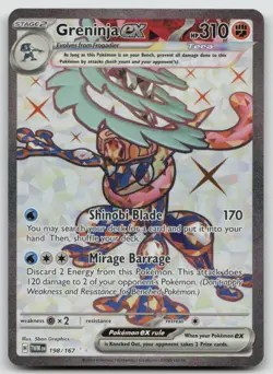 Greninja ex 198/167 Ultra Rare Twilight Masquerade Pokemon Holo NM - Image 1