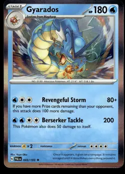 Gyarados 043/193 Rare Paldea Evolved Pokemon Holo NM - Image 1
