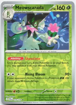 Meowscarada 018/159 Rare Journey Together Pokemon Reverse Holo Near Mint - Image 1