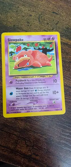 Slowpoke 73/111 Common Neo Genesis Pokemon Lightly Played - Image 1