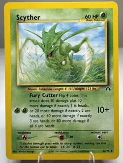 Scyther 46/75 Neo Discovery Pokemon Near Mint - Image 1