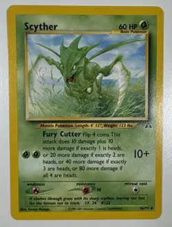 Scyther 46/75 Neo Discovery Pokemon Near Mint - Image 2