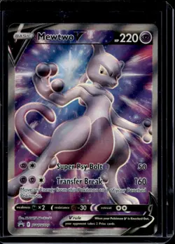 2019-2023 Pokemon SWSH Black Star Promos Mewtwo V Full Art #SWSH229 - Image 1