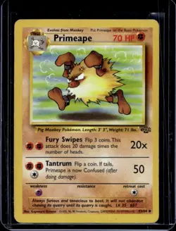 1999 Pokemon Jungle Primeape #43/64 - Image 1