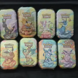 Nintendo Pokemon TCG Battle Partners Sealed Mini Tin Lot (8) Booster Umbreon - Image 1