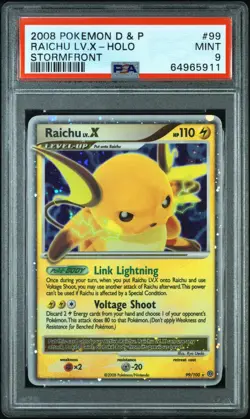 2008 Pokemon Diamond & Pearl Stormfront Raichu LV. X PSA 9 #99 - Image 1