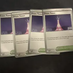 x4 Prism Tower 080/086 ME:04 Chaos Rising Uncommon Pokemon Playset 4x NM - Image 1