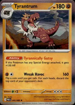 Tyrantrum 045/088 Holo Rare Perfect Order Pokemon Near Mint - Image 1
