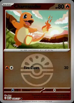 Charmander (Friend Ball) 020/217 Holo Common Ascended Heroes Pokemon Near Mint - Image 1