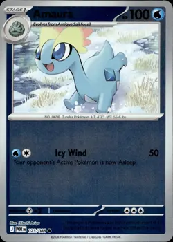 Amaura 023/088 Common Perfect Order Pokemon Near Mint Holo - Image 1