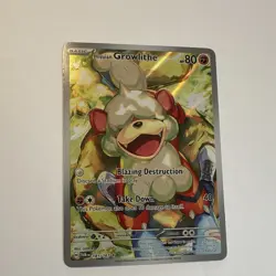 Pokemon TCG Hisuian Growlithe 181/167 Sv06 Twilight Masquerade Holo IR Full Art - Image 1