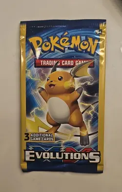 POKEMON XY EVOLUTIONS 3-CARD MINI BOOSTER PACK RAICHU ART. - Image 1
