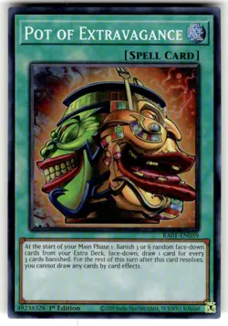 Yu-Gi-Oh! Pot Of Extravagance RA01-EN059, Super Rare, 1st Edition, NM - Image 1