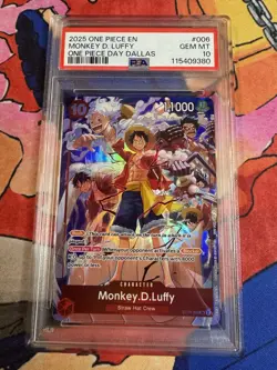 Monkey D. Luffy ST10-006 One Piece Day Dallas 2025 Promo PSA 10 - Image 1