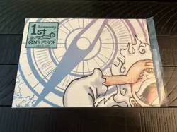 One Piece TCG 1st Anniversary Poster Luffy Gear 5 Sealed - Image 1