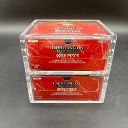Lot (2) One Piece OP-13 Carrying On His Will Booster Box Sealed EN w/ Acrylic - Image 5