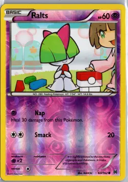 Ralts 68/162 - Reverse Holo - XY Primal Clash - Pokemon Card HP - Image 1