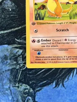 Charmander 1st Edition Shadowless Base Set Pokemon Card #46 - Image 3