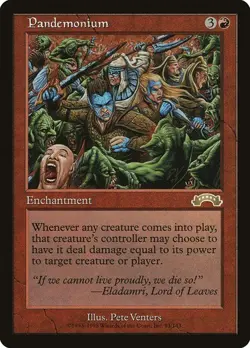 Pandemonium x1 Exodus MTG Magic the Gathering Red Enchantment Card - Image 1