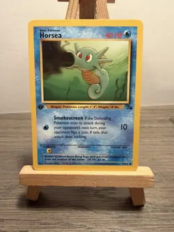Horsea 49/62 1st Edition Pokemon Card Fossil Common WOTC - Image 1
