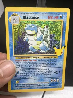 Blastoise Holo Pokemon Card 25 year Anniversary set 2/102 perfect Condition - Image 4