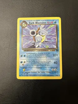 Pokemon TCG Dark Blastoise 20/82 Rare Non-Holo Card Team Rocket - Image 1
