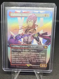 Lightning, Army of One (0400) - Foil - Borderless MTG Magic - Final Fantasy - Image 1
